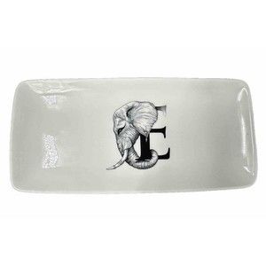 Williams Sonoma Rory Dobner Monogram Elegant Elephant Rectangular Platter Tray